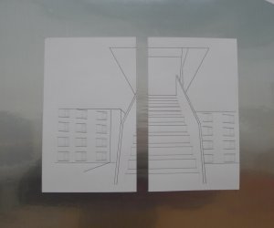 Iron door whit two rectangles 